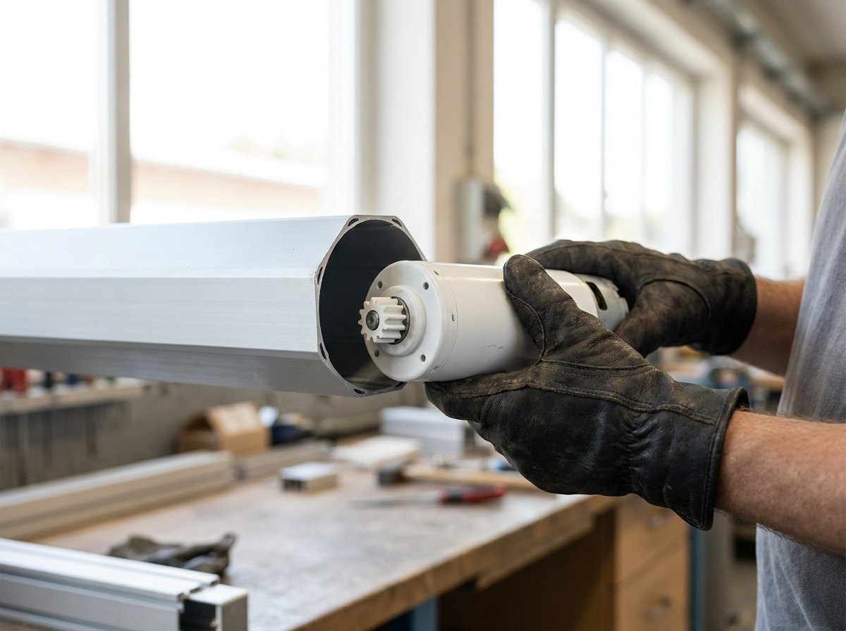 Sliding the YYGL35 into an octagonal roller tube